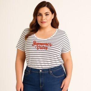 𝅺nwt Reitmans t-shirt short sleeves Summer vibes XL